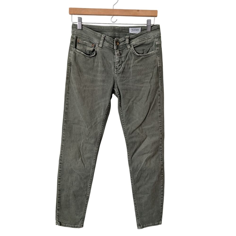 CLOSED Italy Women's Jeans 26 Italian Denim Slim Cigarette Green Cotton Designer